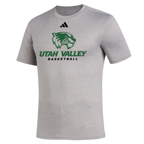  Adidas Medium Grey Heather Creator Performance Tee - Adidas - Utah Valley Basketball