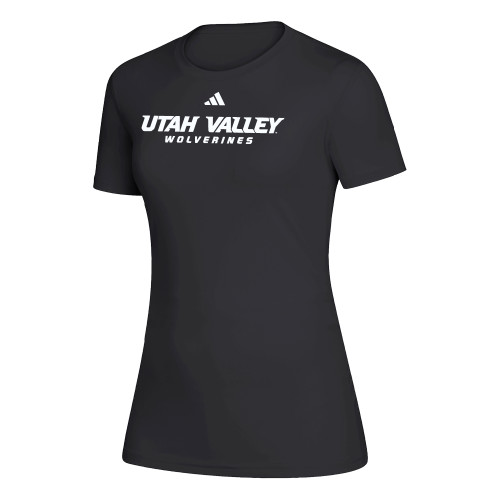  Adidas Womens Black Creator Performance Tee - Adidas - Utah Valley Wolverines Word Mark