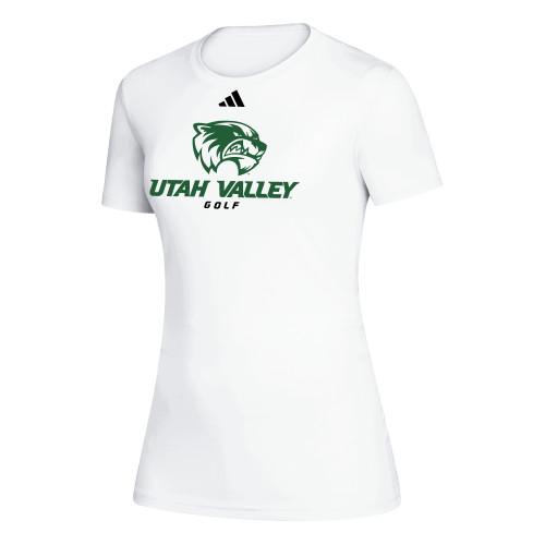 Adidas Womens White Creator Performance Tee - Adidas - Utah Valley Golf
