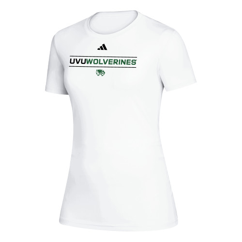  Adidas Womens White Creator Performance Tee - Adidas - UVU Wolverines