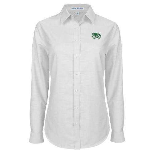  Womens White Oxford Shirt - Primary Logo