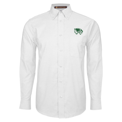  White Oxford Long Sleeve Shirt - Primary Logo