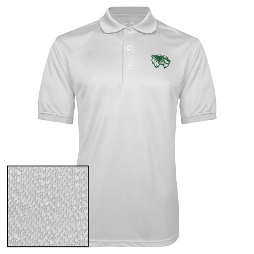  White Dry Mesh Polo - Primary Logo