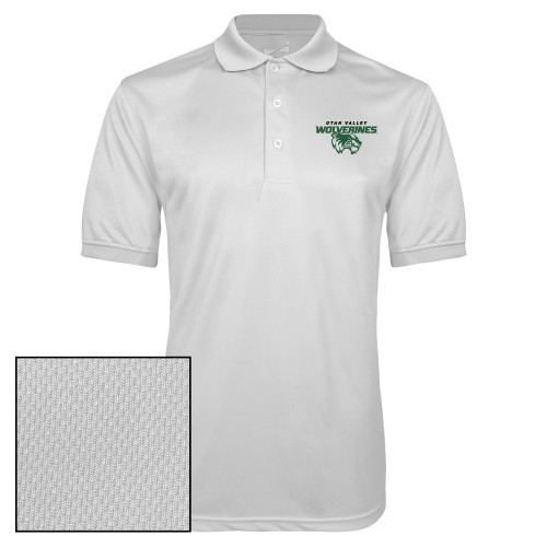  White Dry Mesh Polo - Secondary Logo