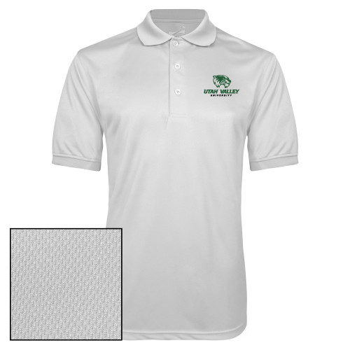  White Dry Mesh Polo - Utah Valley University