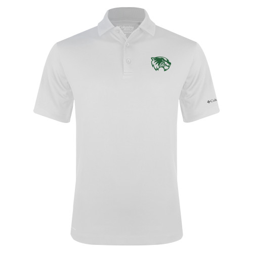 Columbia White Omni Wick Drive Polo - Primary Logo
