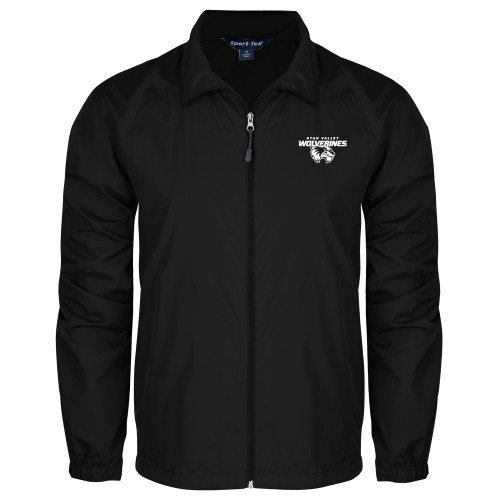  Black Full Zip Wind Jacket - Secondary Logo