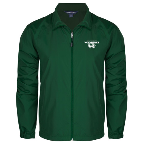  Dark Green Full Zip Wind Jacket - Secondary Logo