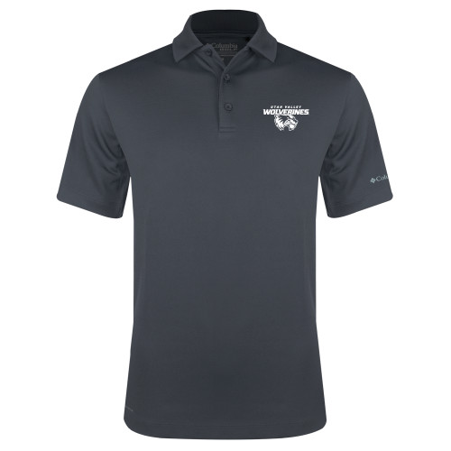  Columbia Charcoal Omni Wick Drive Polo - Secondary Logo