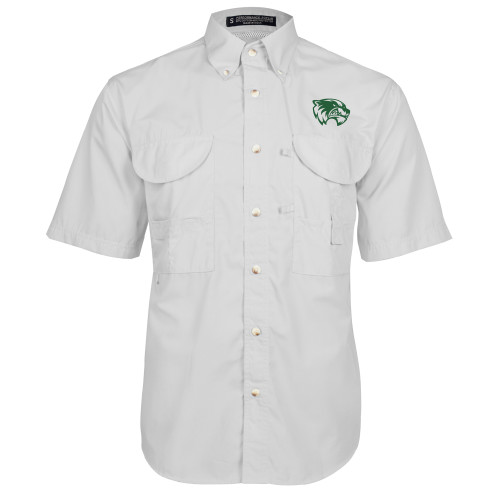  White Fishing Shirt Performance Short Sleeve - Primary Logo