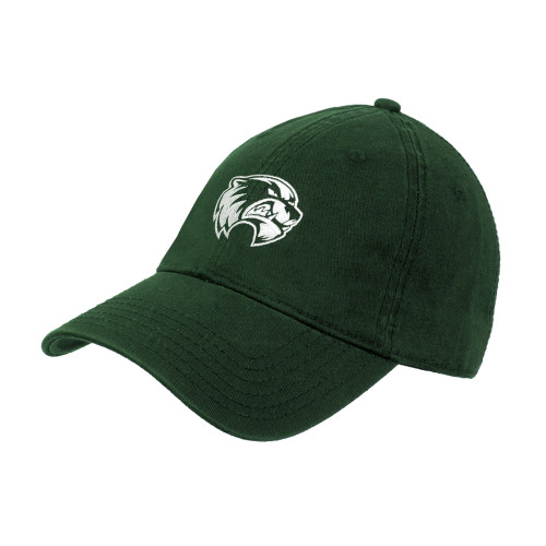  Dark Green Unstructured Adjustable Low Profile Hat - Primary Logo