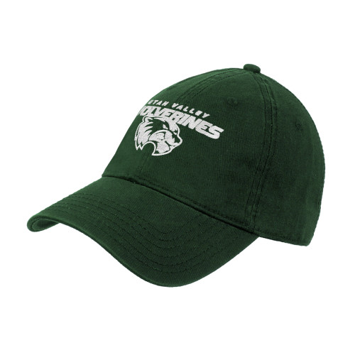  Dark Green Unstructured Adjustable Low Profile Hat - Secondary Logo
