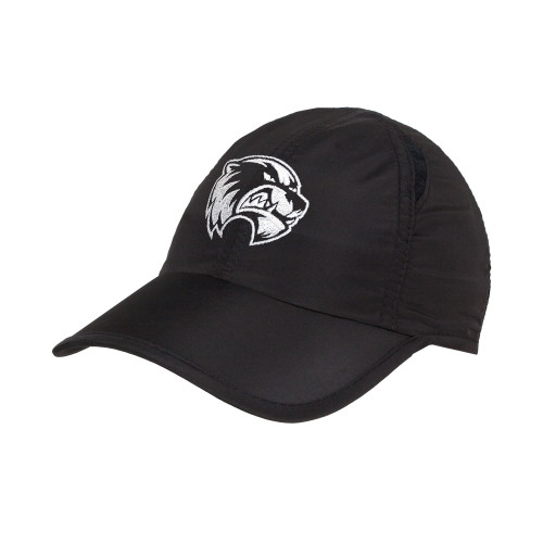  Womens Black Performance Cap - Primary Logo