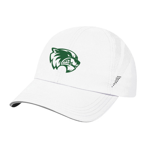  Womens White Performance Cap - Primary Logo