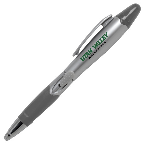  Silver/Silver Blossom Pen/Highlighter - Utah Valley Word Mark