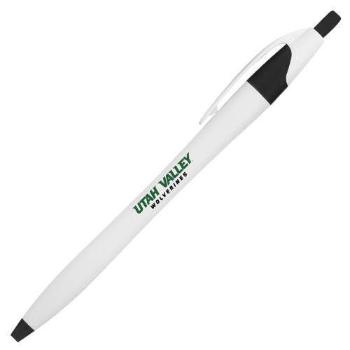  Dart White/Black Pen w/Blue Ink - Utah Valley Word Mark