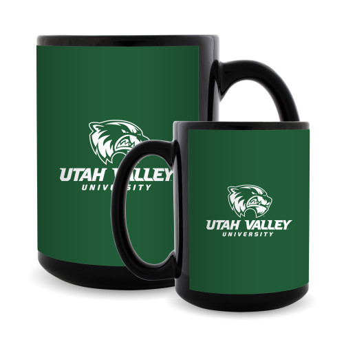  Full Color Black Mug 15oz - Utah Valley University
