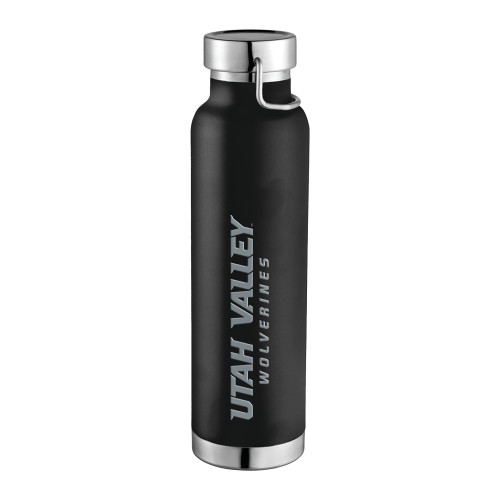  Thor Copper Vacuum Insulated Black Bottle 22oz - Utah Valley Word Mark Engraved