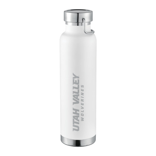  Thor Copper Vacuum Insulated White Bottle 22oz - Utah Valley Word Mark Engraved