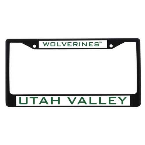  Metal License Plate Frame in Black - UTAH VALLEY