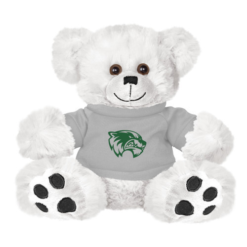  Plush Big Paw 8 1/2 inch White Bear w/Grey Shirt - Primary Logo