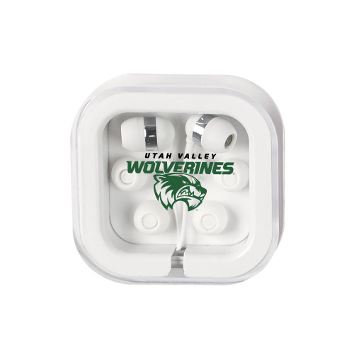  Ear Buds in Clear Square Case - Secondary Logo