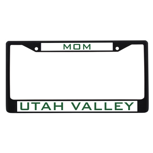  Mom Metal License Plate Frame in Black - UTAH VALLEY