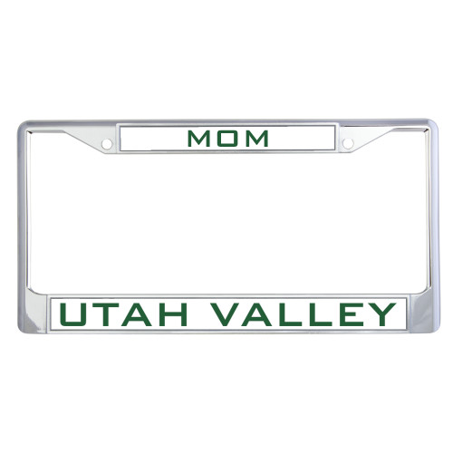  Mom Metal License Plate Frame in Chrome - UTAH VALLEY