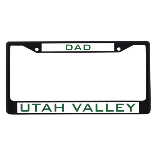  Dad Metal License Plate Frame in Black - UTAH VALLEY