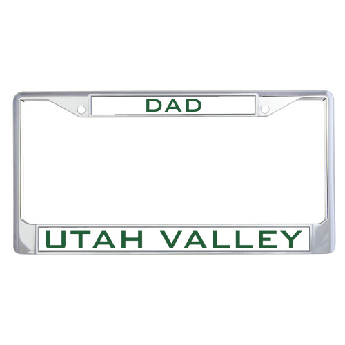  Dad Metal License Plate Frame in Chrome - UTAH VALLEY