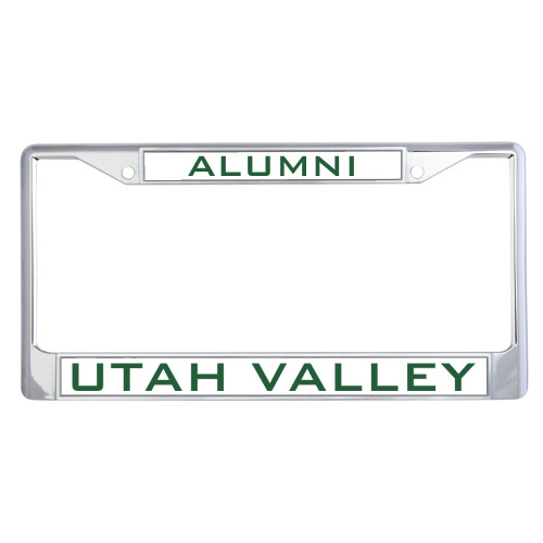  Alumni Metal License Plate Frame in Chrome - UTAH VALLEY