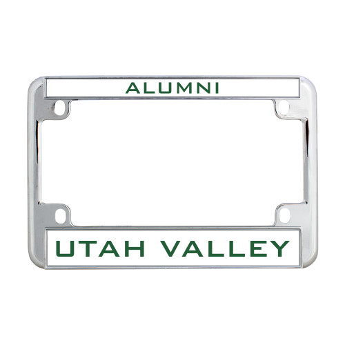  Metal Motorcycle License Plate Frame in Chrome - UTAH VALLEY