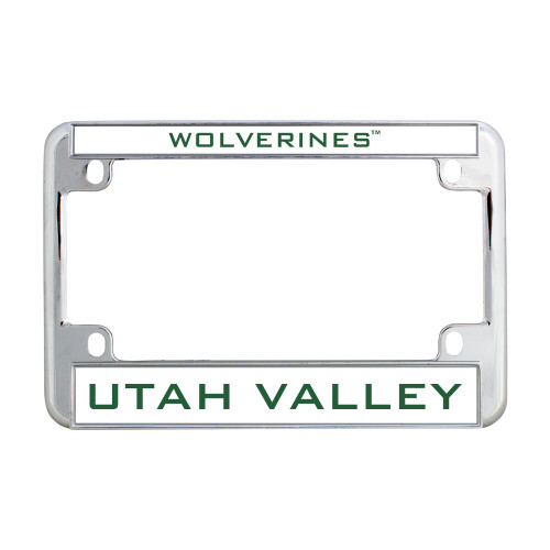  Metal Motorcycle License Plate Frame in Chrome - UTAH VALLEY