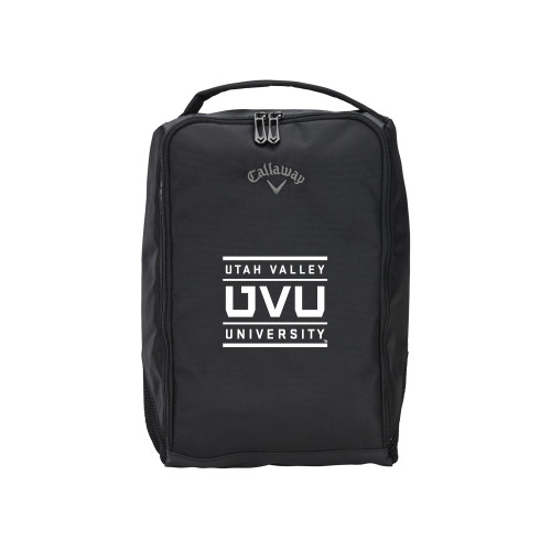  Callaway Clubhouse Black Golf Shoe Bag - Utah Valley Univeristy Stacked