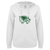Thumbnail image for  ENZA Womens White V Notch Raw Edge Fleece Hoodie