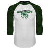 Thumbnail image for  White/Dark Green Raglan Baseball T Shirt