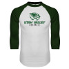 Thumbnail image for  White/Dark Green Raglan Baseball T Shirt