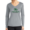 Thumbnail image for  Womens Grey Performance Long Sleeve V Neck Shirt