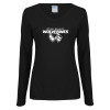 Thumbnail image for  Womens Black Long Sleeve V Neck Tee 