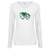Thumbnail image for  Womens White Long Sleeve V Neck Tee