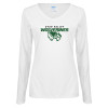 Thumbnail image for  Womens White Long Sleeve V Neck Tee