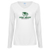 Thumbnail image for  Womens White Long Sleeve V Neck Tee