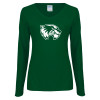 Thumbnail image for  Womens Dark Green Long Sleeve V Neck Tee 