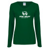 Thumbnail image for  Womens Dark Green Long Sleeve V Neck Tee 