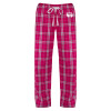Thumbnail image for  Womens Dark Fuchsia/White Flannel Pajama Pant