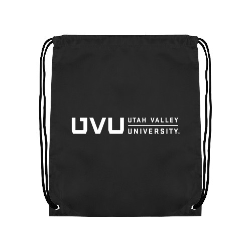  Black Drawstring Backpack - UVU Utah Valley University Horizontal