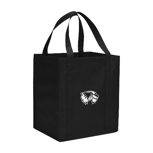  Non Woven Black Grocery Tote - Primary Logo