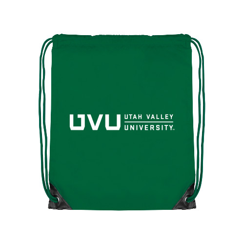  Kelly Green Drawstring Backpack - UVU Utah Valley University Horizontal