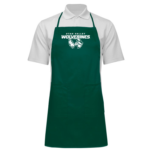  Full Length Dark Green Apron - Secondary Logo