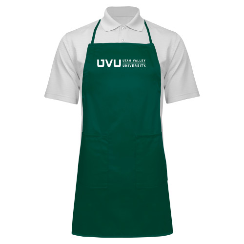 Full Length Dark Green Apron - UVU Utah Valley University Horizontal